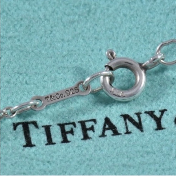 Tiffany & Co. 💯% Auth Turquoise Enamel Infinity Necklace w/Pouch ✨EUC✨ - Picture 9 of 9